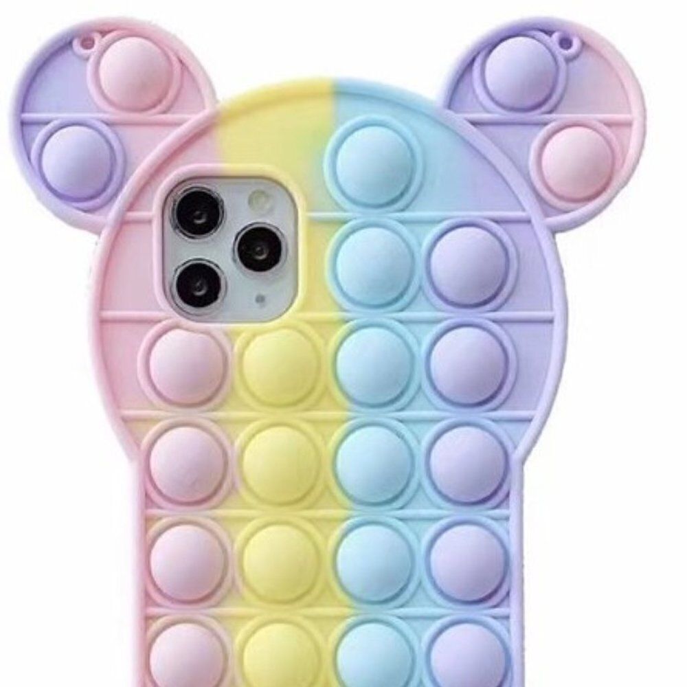 iPhone 12 Pro Max Rainbow Mouse Pop It Fidget Case New With Tags